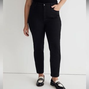 Madewell Curvy Stovepipe Black Rinse Wash Size 33 EUC